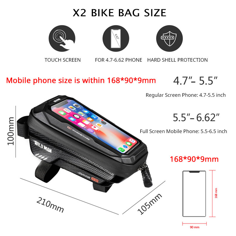 WILD MAN Bike Bag Front Cyclin - Youtube Phone Accessories ulasan dan harga