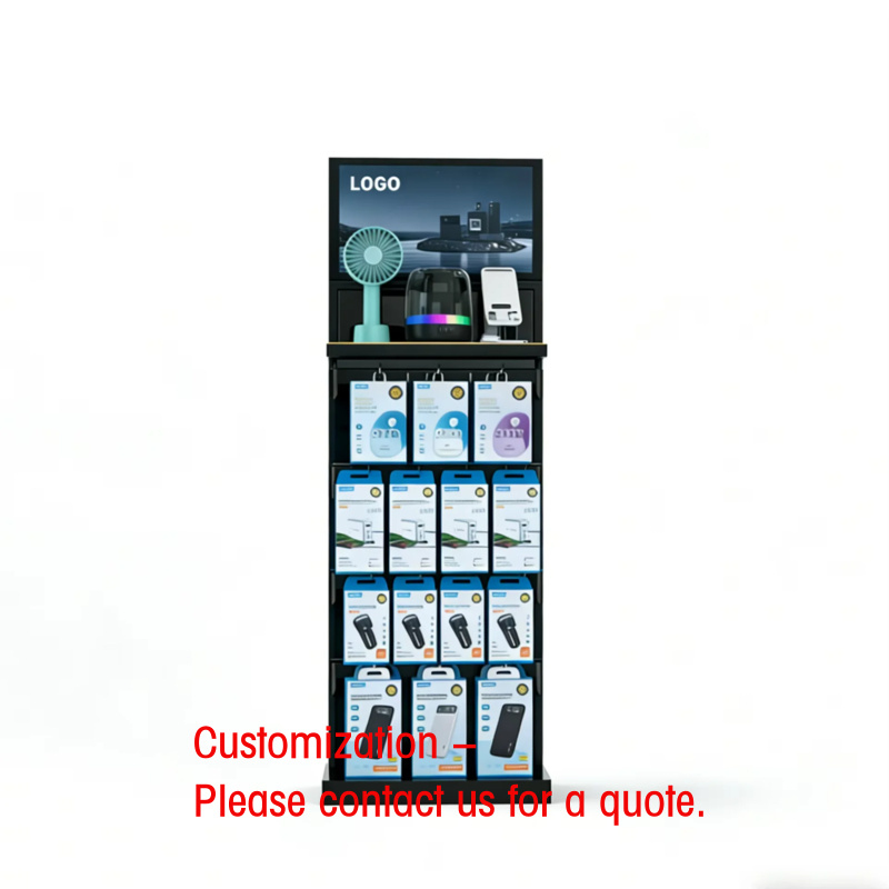 custom.Price Double-sided Meta - Phone Accessories Rack Display ulasan dan harga