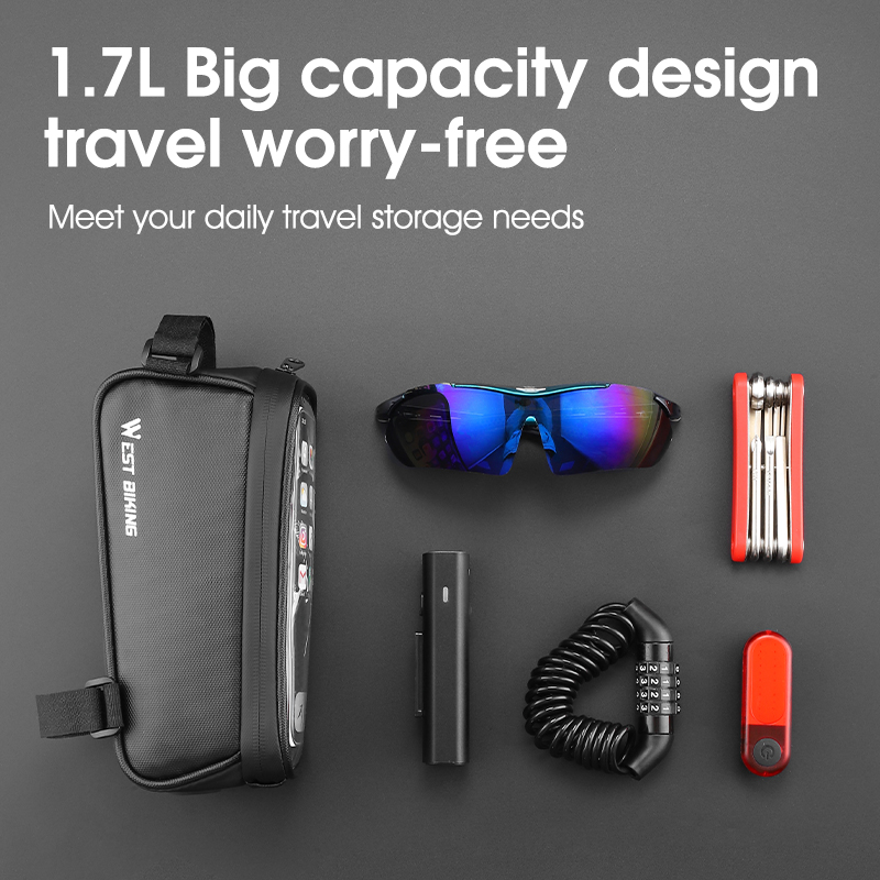 WEST BIKING Bicycle Frame Bag  - Youtube Phone Accessories ulasan dan harga