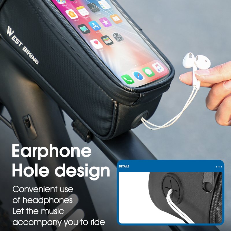 WEST BIKING Bicycle Frame Bag  - Youtube Phone Accessories ulasan dan harga