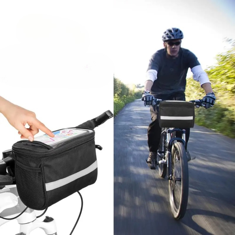 Bicycle Front Handlebar Bag Ou - Youtube Phone Accessories ulasan dan harga