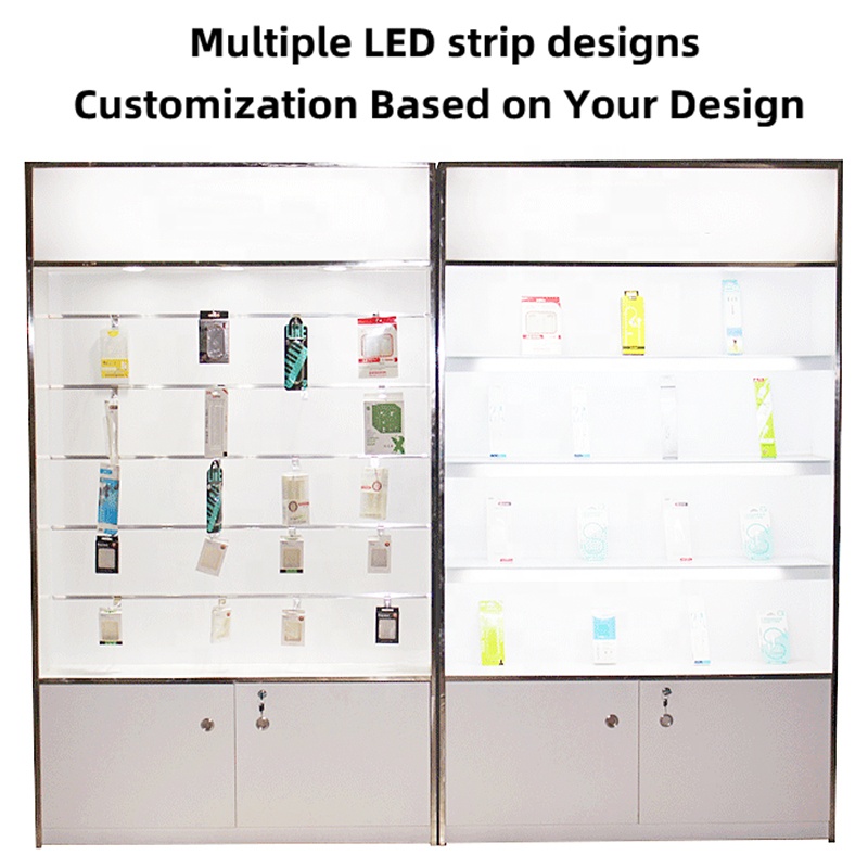 Custom Modern Boutique Display - Phone Accessories Cabinet ulasan dan harga